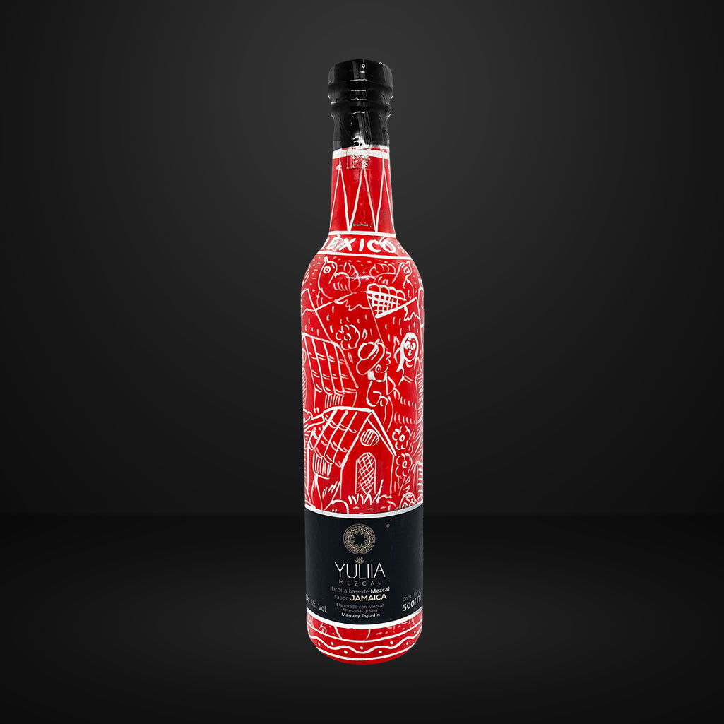 YULIA LICOR A BASE DE MEZCAL SABOR JAMAICA (A MANO) - Distribuidora Qualite