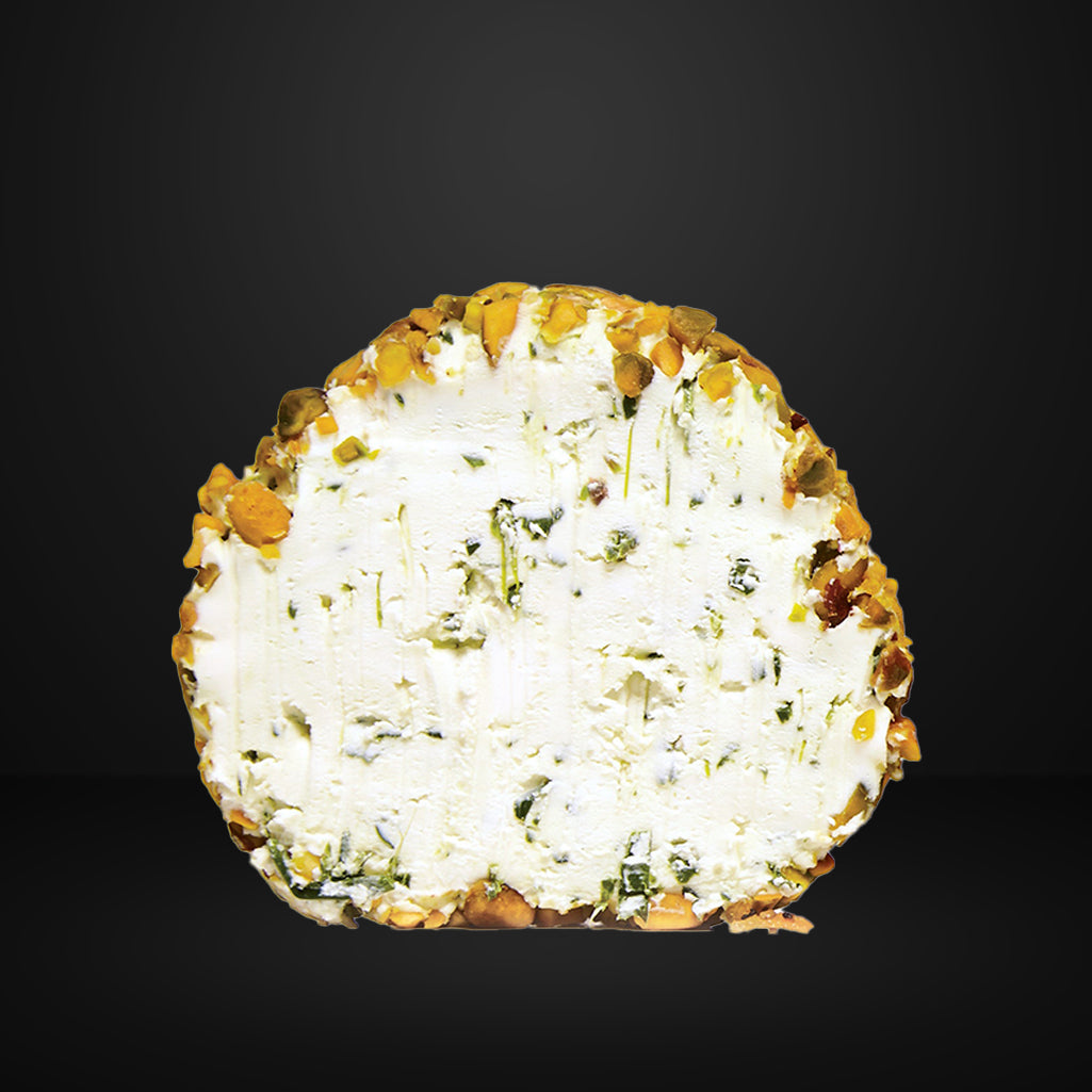 Queso Cabra Pistacho 113gr. - Distribuidora Qualite