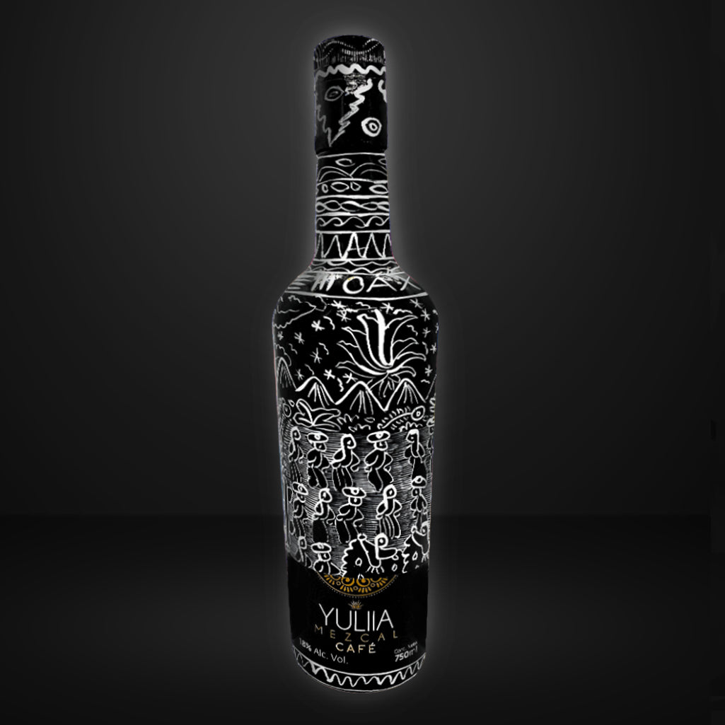 YULIA LICOR A BASE DE MEZCAL SABOR CAFÉ (A MANO) - Distribuidora Qualite