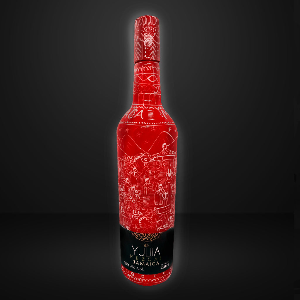 YULIA LICOR A BASE DE MEZCAL SABOR JAMAICA (A MANO) - Distribuidora Qualite