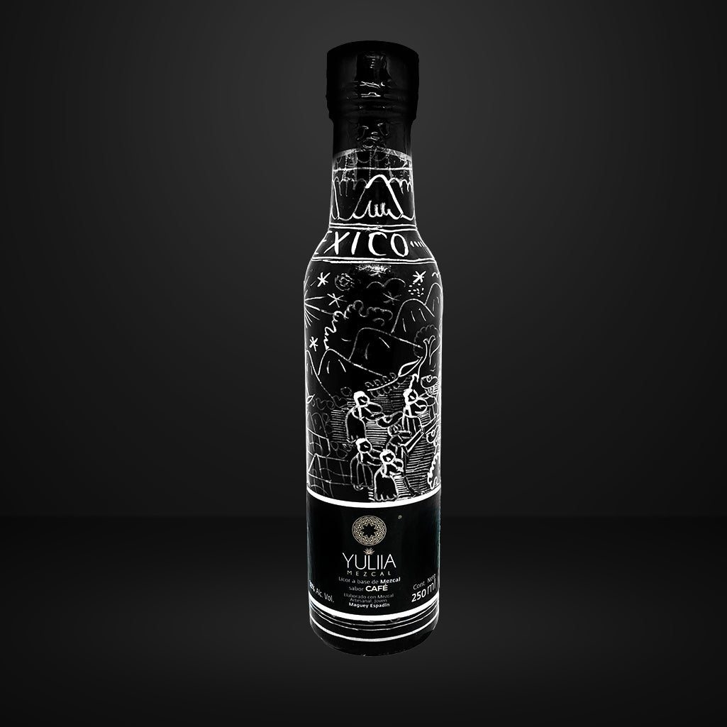 YULIA LICOR A BASE DE MEZCAL SABOR CAFÉ (A MANO) - Distribuidora Qualite
