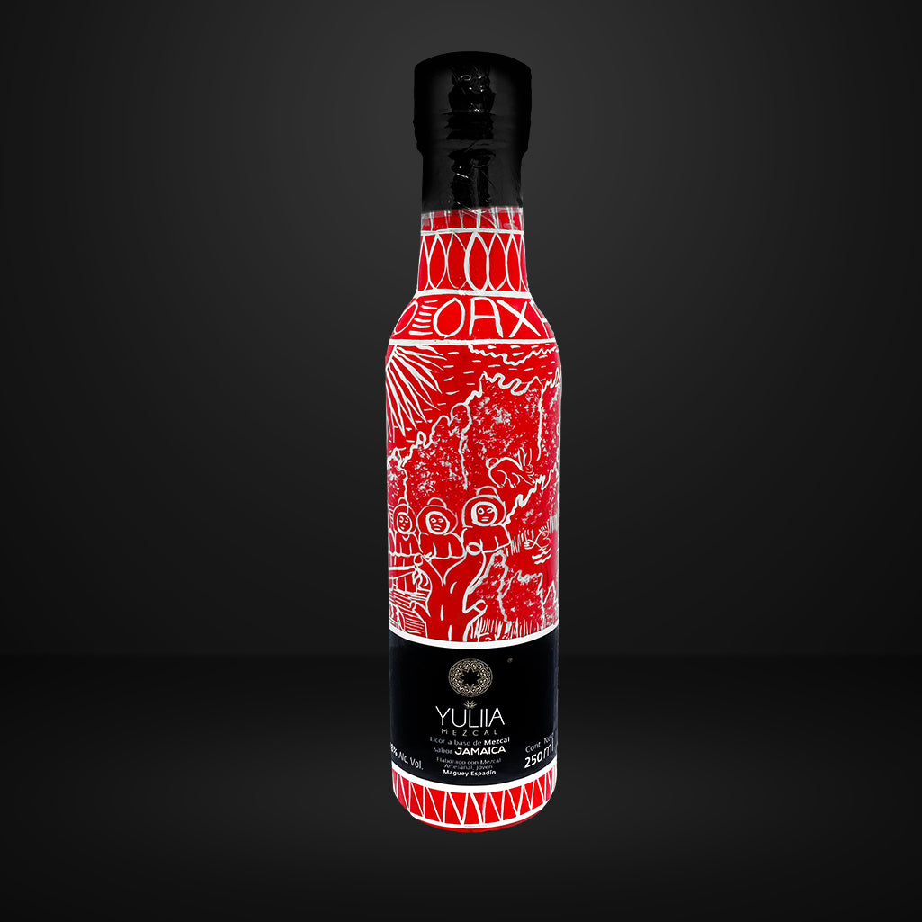 YULIA LICOR A BASE DE MEZCAL SABOR JAMAICA (A MANO) - Distribuidora Qualite
