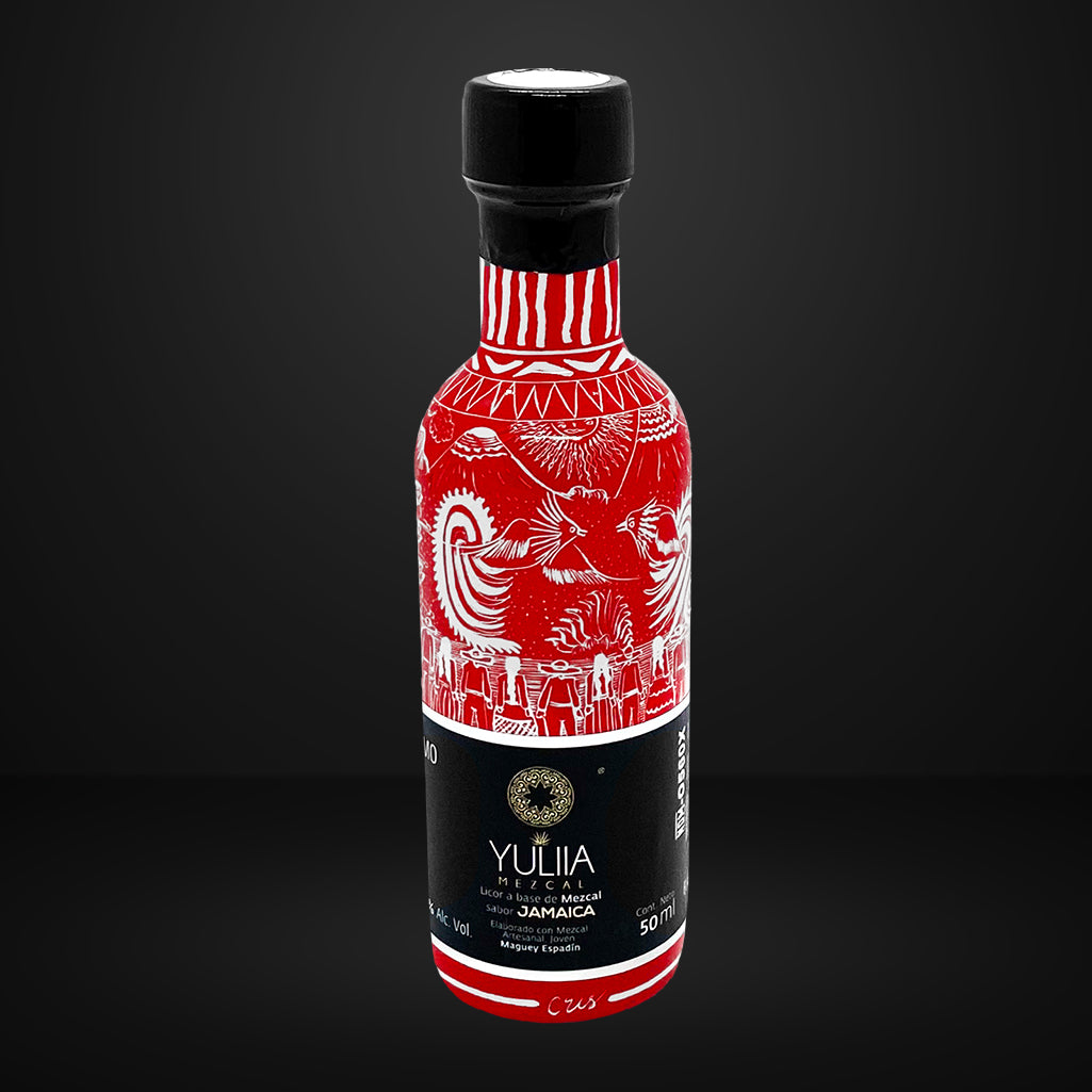 YULIA LICOR A BASE DE MEZCAL SABOR JAMAICA (A MANO) - Distribuidora Qualite