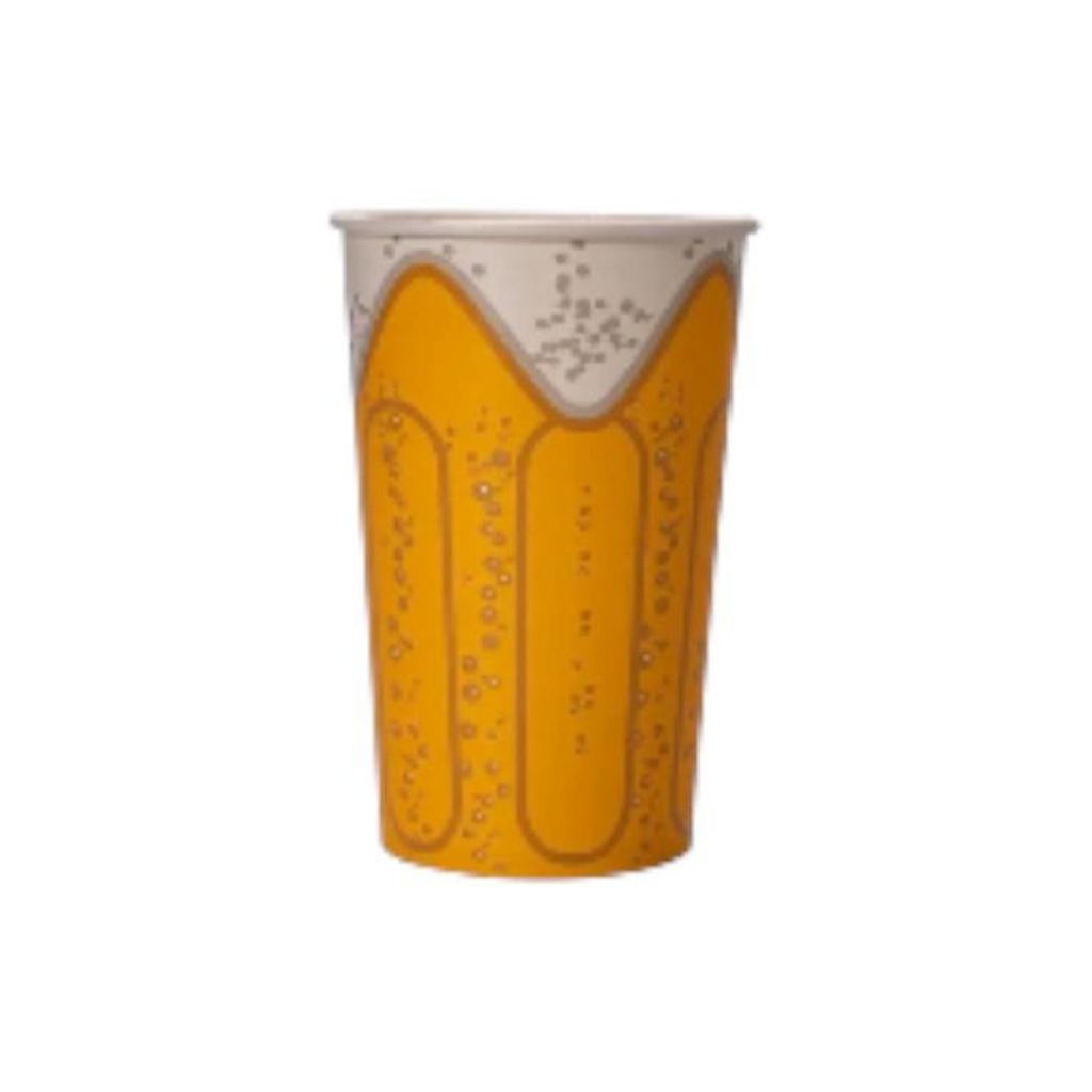 VASO PAPEL PARA CERVEZA COLOR AMARILLO 4