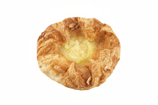 Danés de crema de vainilla con almendras