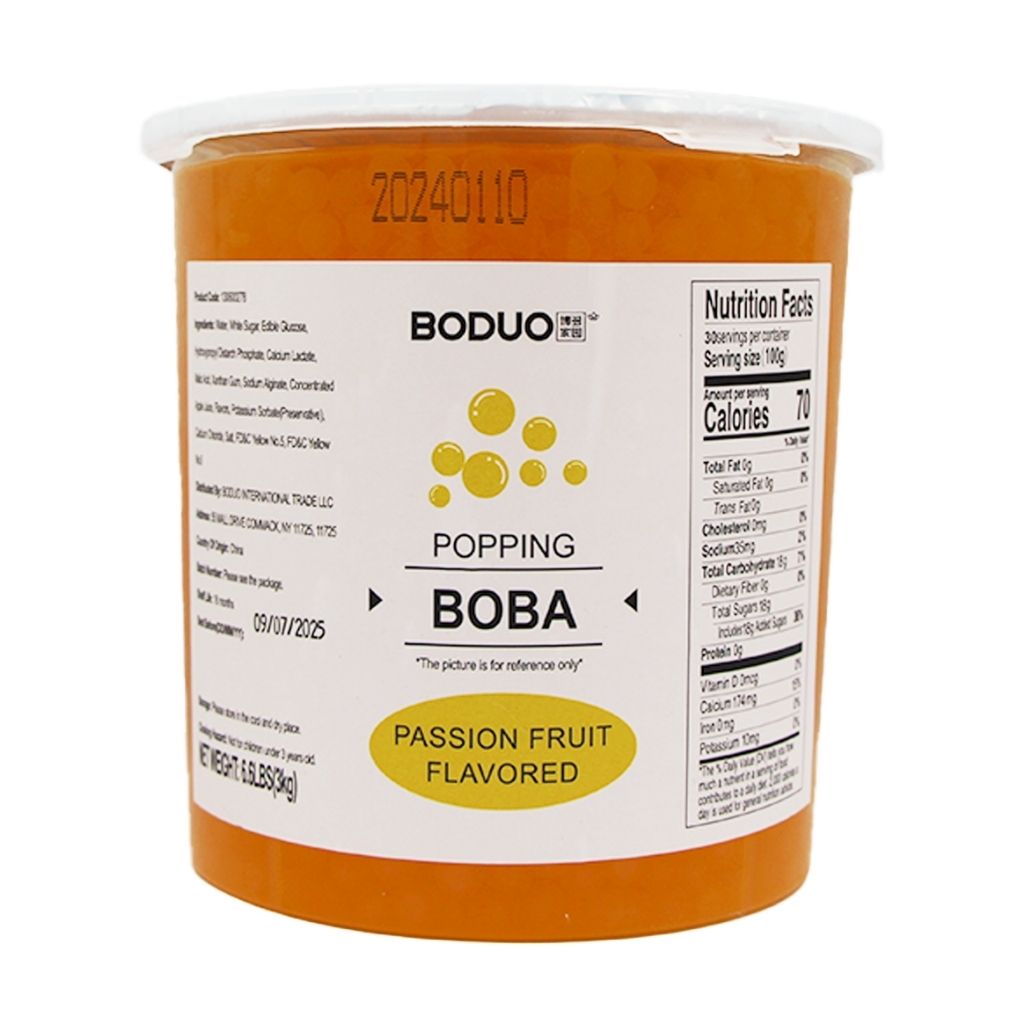 Passion Fruit Flavored Popping Boba