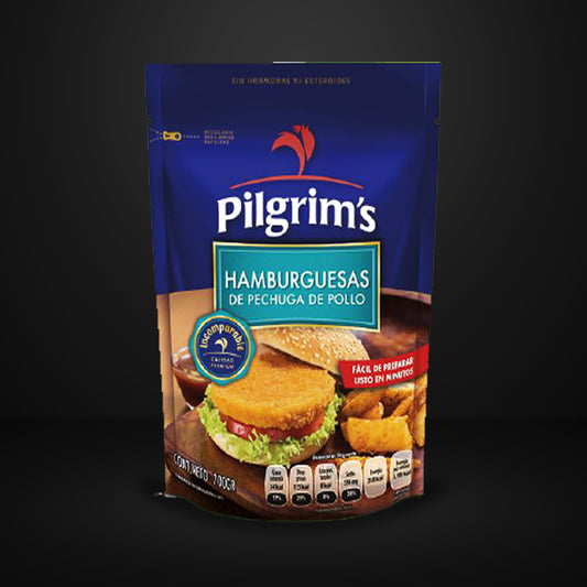 Hamburguesa de Pechuga  700 GRS 10pz - Distribuidora Qualite
